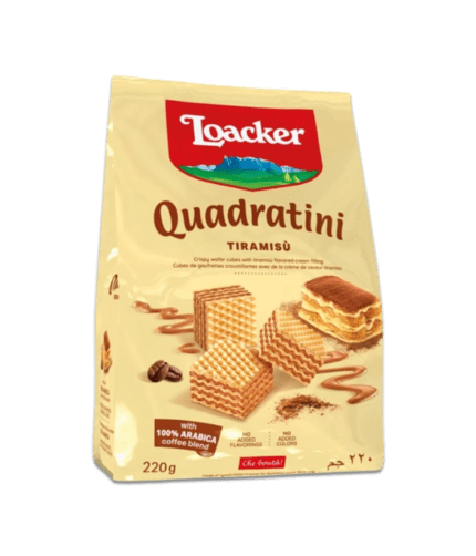 LOACKER QUADRATINI TIRAMISU 125GM