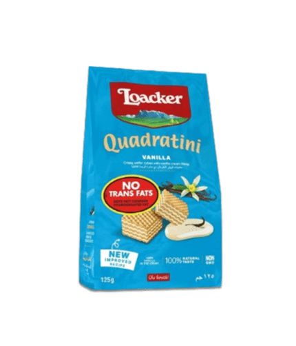 LOACKER QUADRATINI VANILLA 125 GM