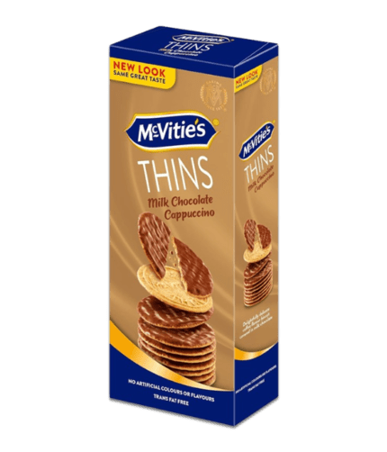 MCVITIES THINS MILK CAPPUCCINO 12X150 GM